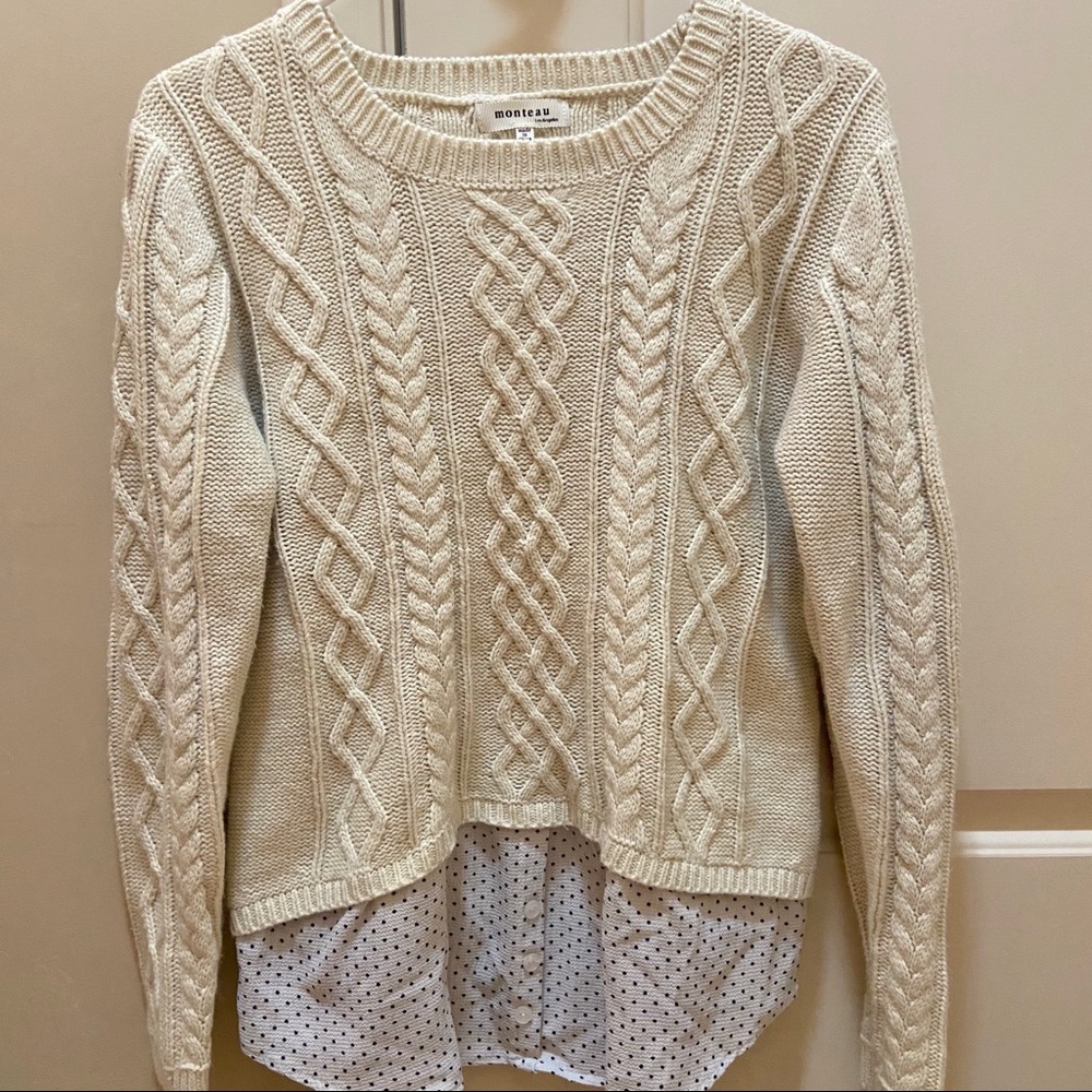 Cream Cable Knit Sweater